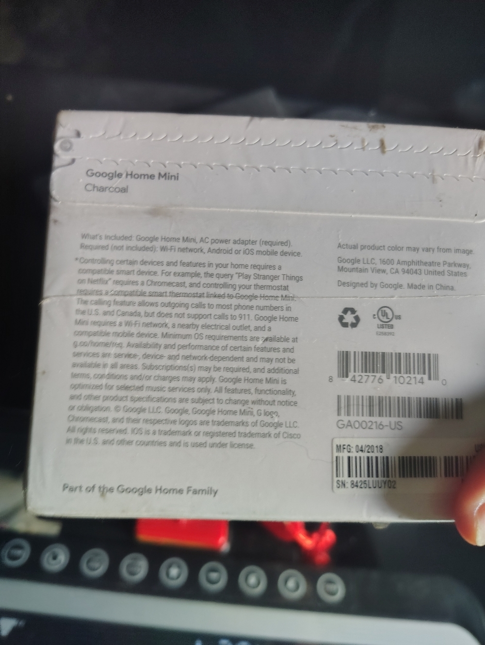 Google Home Mini Smart Speaker - Charcoal Black - Picture 2 of 5